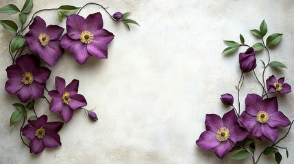 Elegant wedding backdrop adorned with delicate purple flowers in soft focus. Romantic and graceful, perfect for ceremonies, portraits, or event décor with a dreamy, floral atmosphere.

