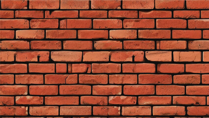 Brick wall background. Realistic brick wall vector illustration with detailed texture. Seamless brick wall.