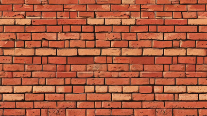 Brick wall background. Realistic brick wall vector illustration with detailed texture. Seamless brick wall.