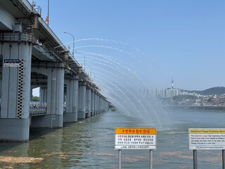 서울 한강 반포대교 음악 분수