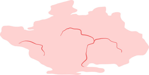 Poetic Pink Cloud With Flowing Crack Lines