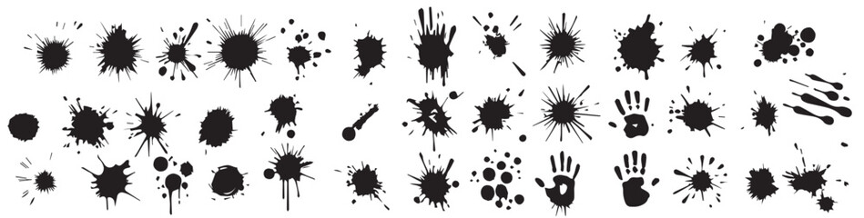 grass silhouette vector splashe  