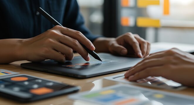 Collaborative Design Professionals Using a Digital Tablet for Creative Work