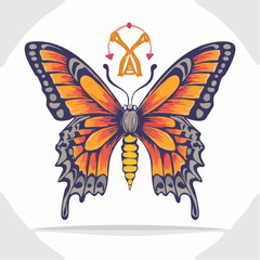 Shackled by anxiety butterfly t shirt design, vector graphic, typographic poster or tshirts street wear and Urban style