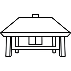 Illustration of a simple table isolated on transparent background