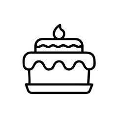 A delightful two tiered cake with a single candle on top ready for a celebration or birthday party
