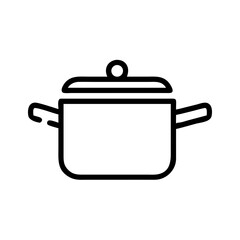Obraz premium Simple graphic showing a pot with a lid and handles, cooking equipment design for food prep use