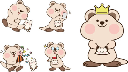 Quokka Character Pose Collection Vol.2