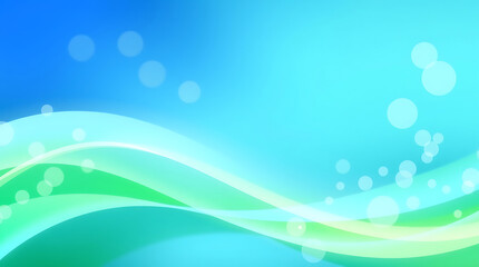 Abstract blue green wave background design