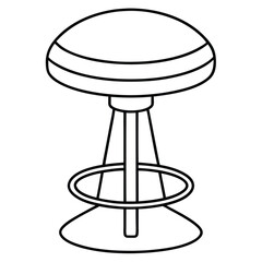 Illustration of a simple stool isolated on transparent background