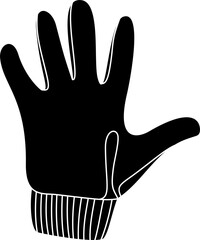 Frisbee gloves silhouette vector