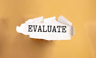 Evaluation with businessman on blurred abstract background.