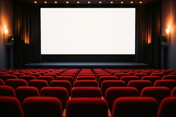 Obraz premium blank empty cinema theater space mockup