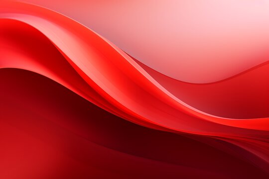 Red abstract background with wave shapes