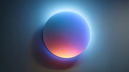 Colorful round gradient light fixture