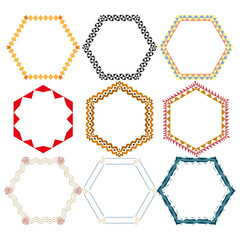 Polygon honeycomb symbol. Colored geometric shape. Hexagon grid vector. Abstract structure icon.