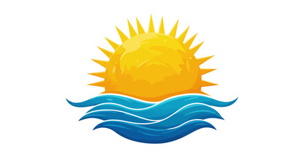 Fototapeta premium Sunny Seascape Logo Design