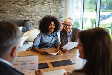 diverse multicultural businesswoman on the meeting in modern office
