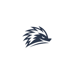 Clean and Elegant Hedgehog Logo.  Versatile Design for Creative, Tech, and Animal Brands