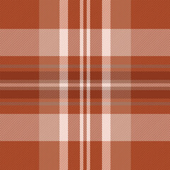 Warm autumnal plaid pattern.  Elegant terracotta and cream tones create a cozy, rustic feel, perfect for textile design, fall fashion, or seasonal branding.