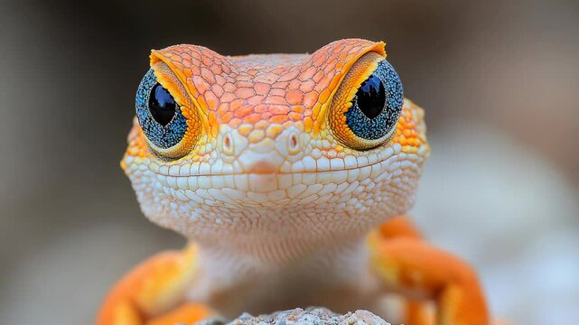A close up of a lizard 's face