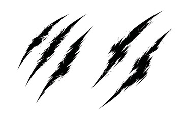 Vector Claw Scratch Marks Isolated Graphic Design Elements for Digital Projects