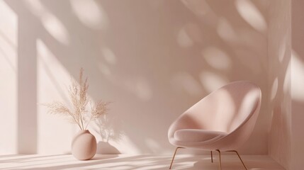 Soft, muted tones create a tranquil interior scene.