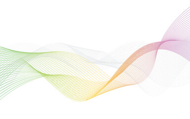Fototapeta premium Colorful Abstract Wave Lines Background