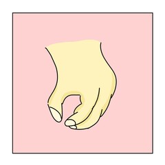 finger symbols, vector illustration of an abstract background with finger symbols
