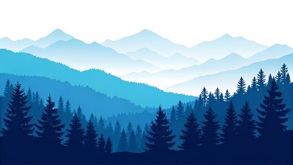 Obraz premium Blue Gradient from Deep to Sky Tones Offering Clean Digital Presentation