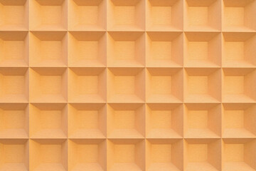 wooden wall with a lot of squares on it