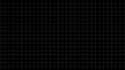White grid expanding on a black background. Motion - Powered by Adobe