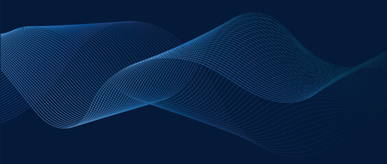 Abstract wave lines in color gradient on minimalist background. Futuristic and dynamic look, perfect for tech, digital, and modern design projects.