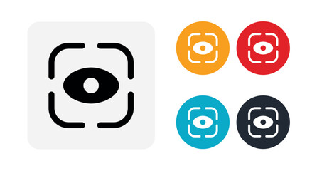 Eye scan icon illustration isolated vector sign symbol