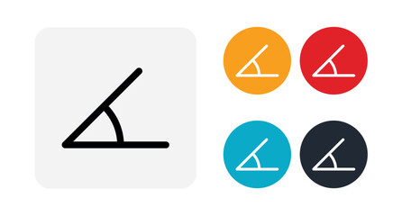 45 degree angle icon illustration isolated vector sign symbol