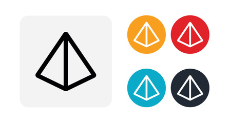 Pyramid icon illustration isolated vector sign symbol