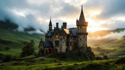 Fototapeta premium Grand Castle Majestic Architecture