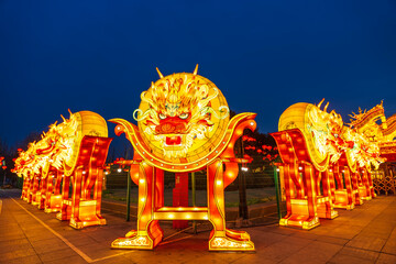 Chinese festive lantern at night