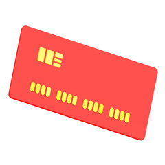 Red 3D Credit Card