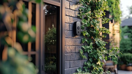 Smart doorbell interface showing visitor log. 