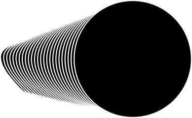 Circle flowing overlapping modern design for badge, tag, banner, logo