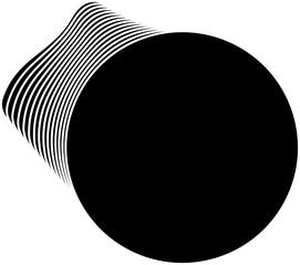 Circle flowing overlapping modern design for badge, tag, banner, logo