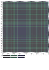 Detailed Plaid Fabric Swatch in Green Gray and Navy Tones