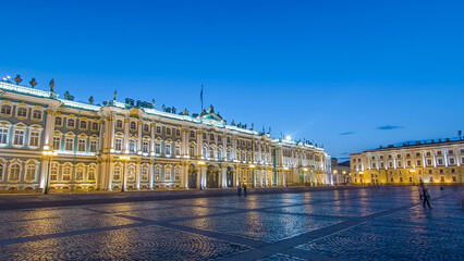 Winter Palace in Saint Petersburg timelapse hyperlapse