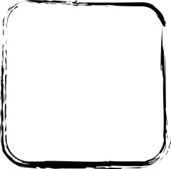 Fototapeta premium Squares drawn frames with brush and ink