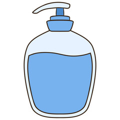 liquid soap pump bottle vector illustration
