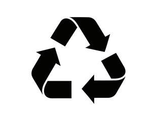 Recycling Symbol Featuring Three Arrows in a Closed Loop Depicting Environmental Sustainability