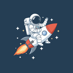 astronaut ride rocket