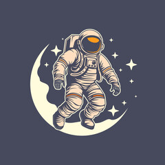 astronaut floating in space
