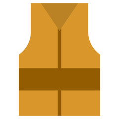 Safety Vest Flat Icon, Flat Design Style Icon Symbol